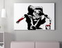 Wallity WY134 Banksy Lienzo Decorativo Enmarcado 50 x 70 cm